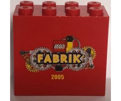 Brick 2 x 4 x 3 with LEGO Fabrik 2005 Pattern