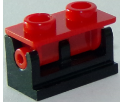 Hinge Brick 1 x 2 Base with Red Hinge Brick 1 x 2 Top Plate (3937 / 3938)