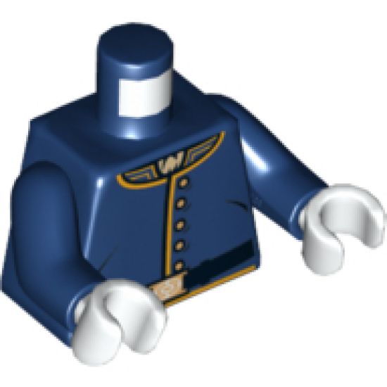 Torso The Lone Ranger Cavalry Uniform, 5 Buttons, Belt Pattern / Dark Blue Arms / White Hands