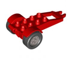 Duplo, Vehicle Trailer with Frame and 2 x 4 Studs