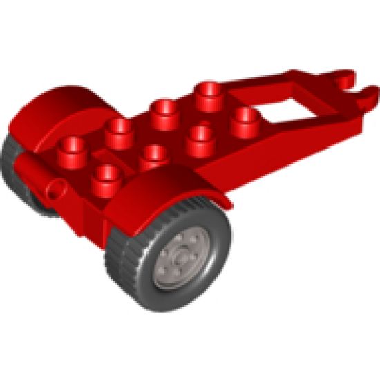 Duplo, Vehicle Trailer with Frame and 2 x 4 Studs
