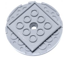 Turntable 6 x 6 x 2/3 Top with Light Bluish Gray Square Base, Free-Spinning (11213 / 61485)