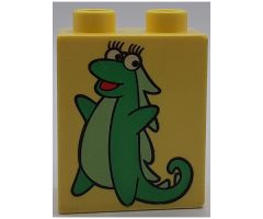 Duplo, Brick 1 x 2 x 2 with Isa Pattern