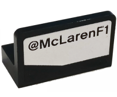 Panel 1 x 2 x 1 with '@McLarenF1' Pattern Model Right Side (Sticker) - Set 75911