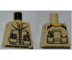 Torso Dino Jacket with Strap Collar, Zipper, Phone and GPS Pattern