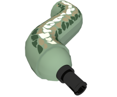 Animal, Body Part Serpent Basilisk Neck S-Curve with Fixed Pin with Scales Pattern
