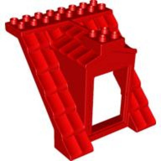 Duplo, Building Roof Sloped 8 x 8 x 8 with Door Opening