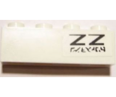 Brick 1 x 4 with 'ZZ' SW Red Five X-wing Starfighter Pattern Model Left Side (Sticker) - Set 10240