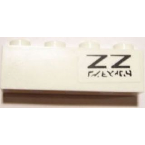 Brick 1 x 4 with 'ZZ' SW Red Five X-wing Starfighter Pattern Model Left Side (Sticker) - Set 10240