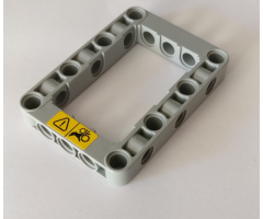 Technic, Liftarm 5 x 7 Open Center Frame Thick with Warning Sign Pattern (Sticker) - Set 42082