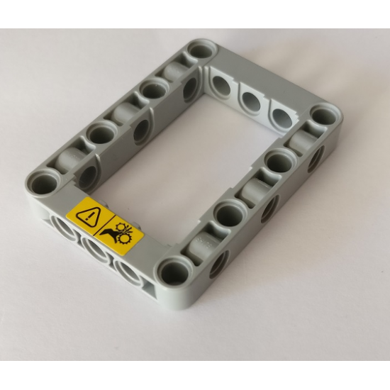 Technic, Liftarm 5 x 7 Open Center Frame Thick with Warning Sign Pattern (Sticker) - Set 42082