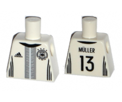 Torso Soccer Shirt with adidas Logo, 4 Stars and Eagle Front, 'MÜLLER 13' Back Pattern