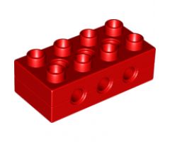 Duplo Technic Brick 2 x 4 with 3 Holes