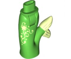 Mini Doll, Body Part Friends Lower Mermaid Hips and Tail Assembly with Light Green Tip, Star and Filigree Pattern