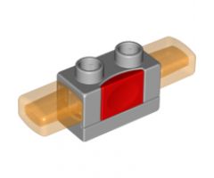 Duplo, Vehicle Siren with Light, 1 x 2 Base with Red Button