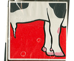 Duplo, Tile 2 x 2 x 1 with Cow Mosaic Picture 05 Pattern (Set 1078)