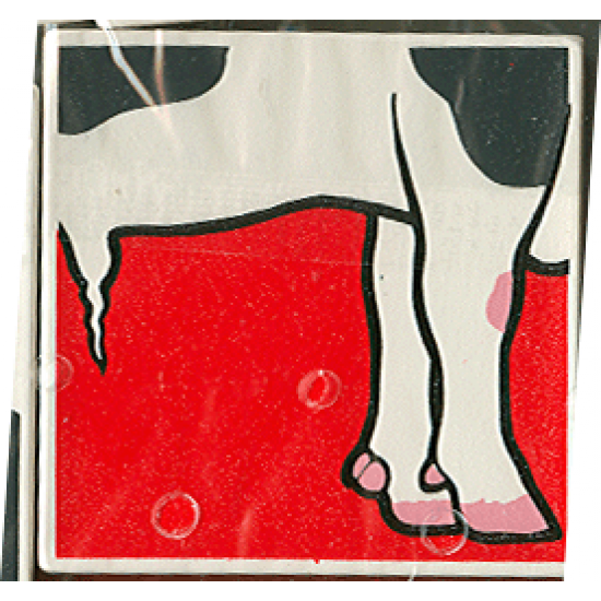 Duplo, Tile 2 x 2 x 1 with Cow Mosaic Picture 05 Pattern (Set 1078)