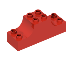 Duplo, Brick 2 x 6 x 2 with Curved Ends