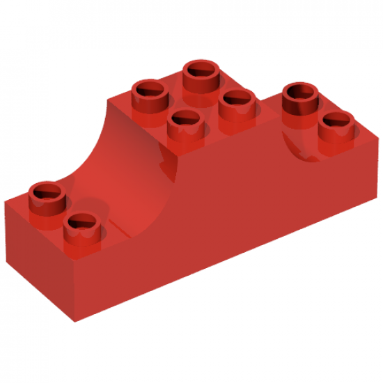 Duplo, Brick 2 x 6 x 2 with Curved Ends