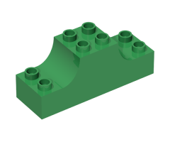 Duplo, Brick 2 x 6 x 2 with Curved Ends