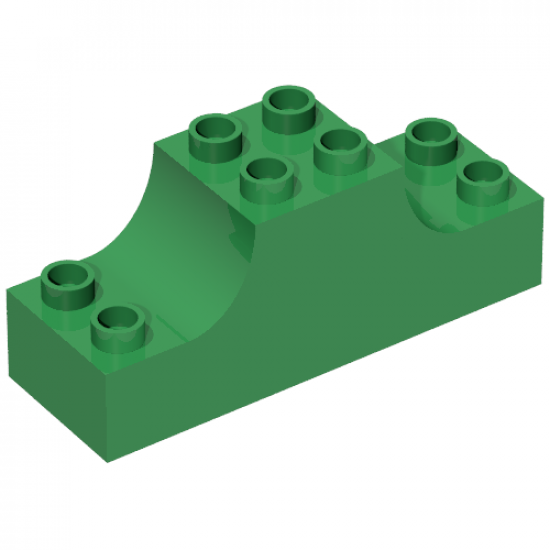 Duplo, Brick 2 x 6 x 2 with Curved Ends