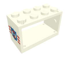 String Reel / Winch 2 x 4 x 2 Holder with Coast Guard Pattern