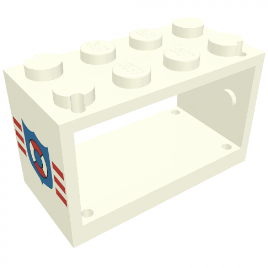String Reel / Winch 2 x 4 x 2 Holder with Coast Guard Pattern