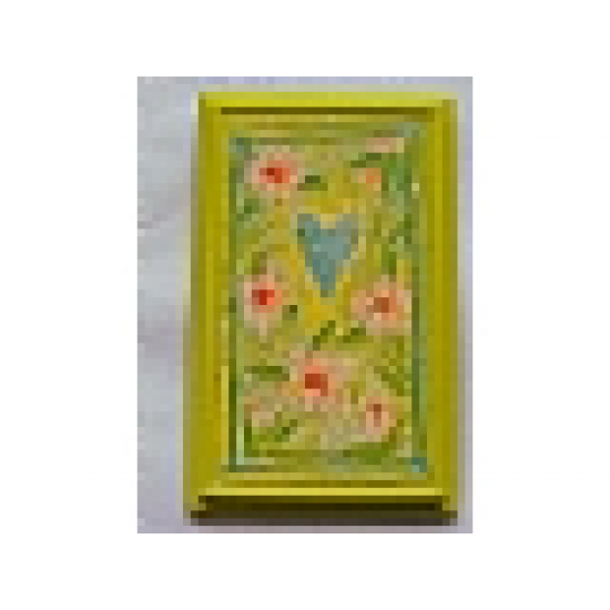 Scala Wall, Panel 6 x 10 with Heart and Flowers Pattern (Sticker) - Sets 3119 / 3200