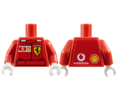 Torso Racers Ferrari front, Vodafone back (Stickers) without Driver Name Pattern / Red Arms / White Hands