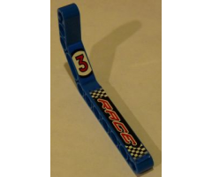 Technic, Liftarm 1 x 11.5 Double Bent Thick with Number 3 and 'RACE' Pattern Model Left Side (Stickers) - Set 8238
