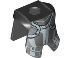 Minifigure, Body Wear Armor Breastplate with Leg Protection, Kingdoms Silver Pattern