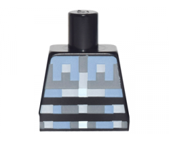 Torso Pixelated Light Bluish Gray, Sand Blue and Silver Armor Pattern