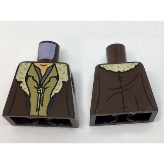 Torso LotR Coat with Tan Fur Trim and 2 Shirts Pattern