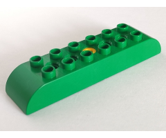 Duplo, Toolo Brick 2 x 8 with Curved Tops