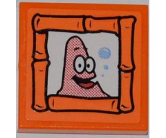 Tile 2 x 2 with Patrick Making Bubbles Portrait Pattern (Sticker) - Set 3818