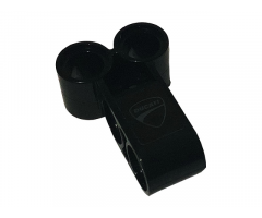 Technic, Connector Pin Perpendicular Double 3L with Dark Bluish Gray Ducati Logo Pattern (Sticker) - Set 42107