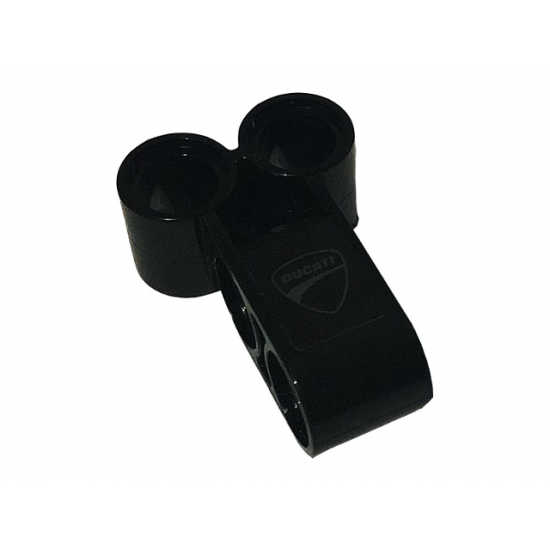 Technic, Connector Pin Perpendicular Double 3L with Dark Bluish Gray Ducati Logo Pattern (Sticker) - Set 42107