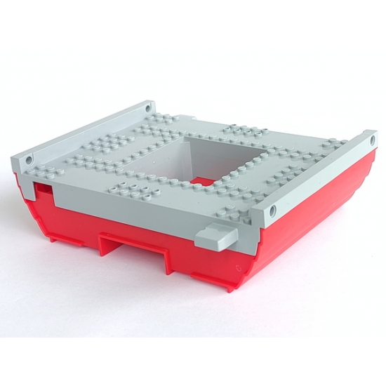 Boat Hull Giant Middle 16 x 22, Top Color Light Bluish Gray