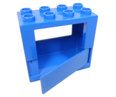 Duplo, Building Door / Window Frame 2 x 4 x 3 Half Door with Same Color Duplo Door 1 x 4 x 1 (x978 / x979)