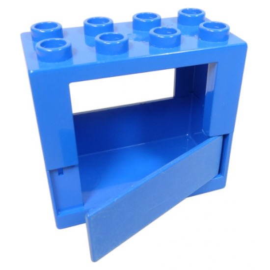 Duplo, Building Door / Window Frame 2 x 4 x 3 Half Door with Same Color Duplo Door 1 x 4 x 1 (x978 / x979)