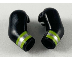 Arm, (Matching Left and Right) Pair with Lime and Silver Reflective Stripes Pattern