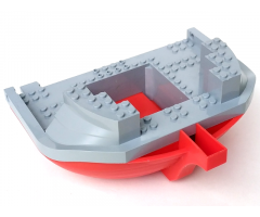 Boat Hull Giant Bow 19 x 2, Top Color Light Bluish Gray