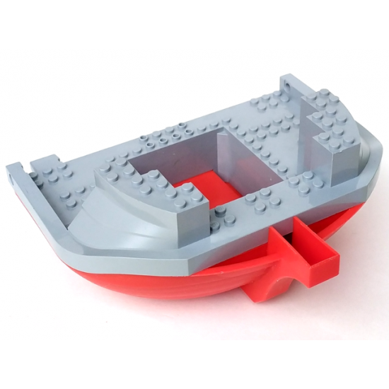Boat Hull Giant Bow 19 x 2, Top Color Light Bluish Gray