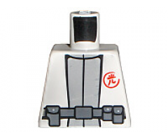 Torso Exo-Force with Red Symbol, Light Bluish Gray Undershirt and Dark Bluish Gray Belt Pattern