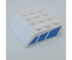 Slope 45 4 x 4 with Blue Stripe Pattern