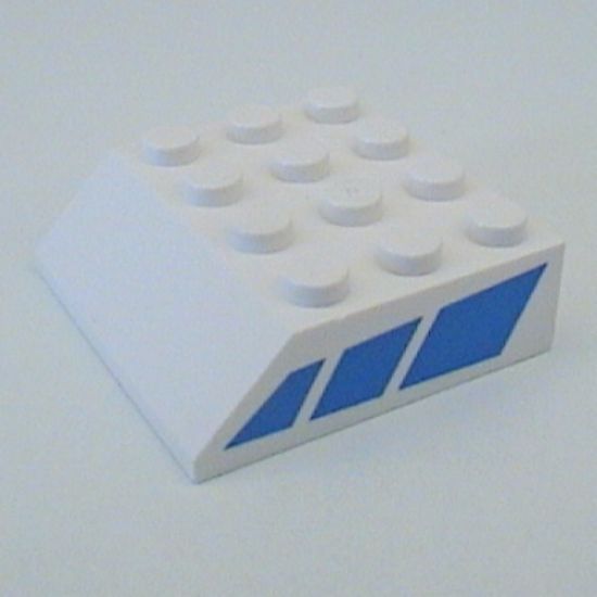 Slope 45 4 x 4 with Blue Stripe Pattern