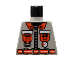 Torso Fire Shirt with 2 Red Pockets and Red Belt Pattern