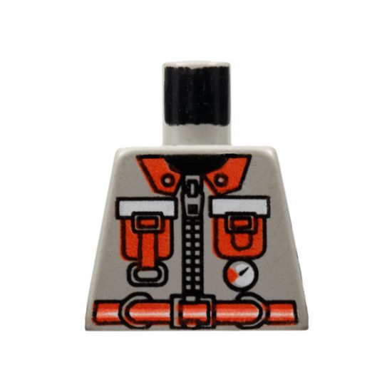 Torso Fire Shirt with 2 Red Pockets and Red Belt Pattern
