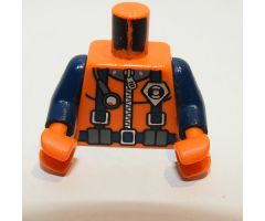Torso Rescue Coast Guard Logo Pattern / Dark Blue Arms / Orange Hands