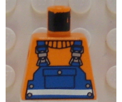 Torso Town Construction Blue Overalls, Shirt and Silver Belt Pattern
